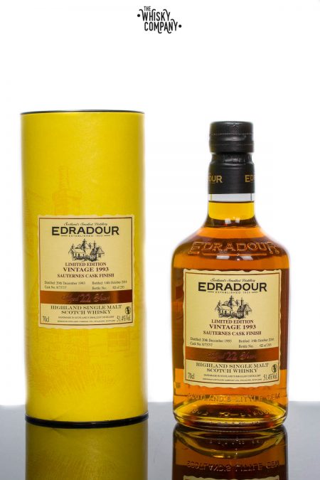 Edradour 1993 Vintage Aged 22 Years Sauternes Cask Finish Highland Single Malt Scotch Whisky (700ml)