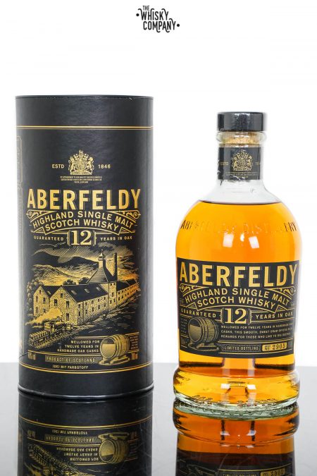 Aberfeldy 12 Year Old Highland Single Malt Scotch Whisky Bottle & Empty Tin