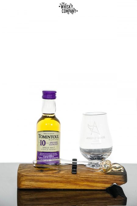 Angels' Share Glassware Whisky Miniature Set with Tomintoul 10 Years Old Miniature