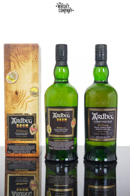 Ardbeg Drum Islay Single Malt Scotch Whisky PLUS Ardbeg Corryvreckan (2 x 700ml)