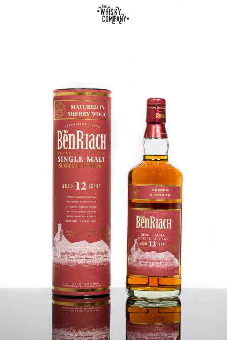 BenRiach Aged 12 Years Sherry Matured Speyside Single Malt Scotch Whisky (700ml)