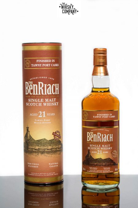 BenRiach Aged 21 Years Tawny Port Cask Finish Speyside Single Malt Scotch Whisky (700ml)
