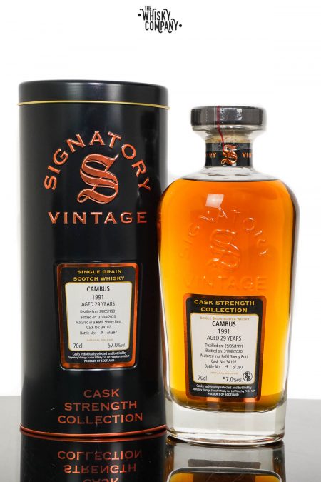 Cambus 1991 Aged 29 Years Single Grain Scotch Whisky - Signatory Vintage (700ml)