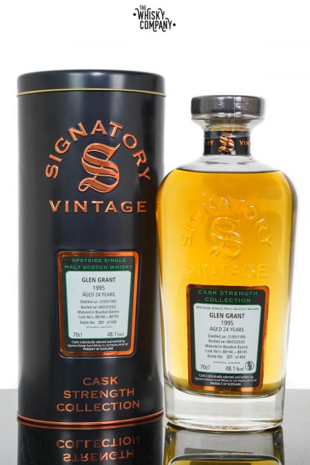 Glen Grant 1995 Aged 24 Years Cask Strength Single Malt Scotch Whisky - Signatory Vintage (700ml)