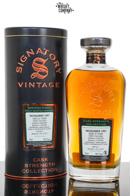Inchgower 1997 Aged 22 Years Cask Strength Single Malt Scotch Whisky - Signatory Vintage(700ml)