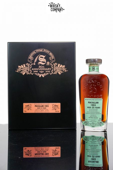 Macallan 1993 Aged 25 Years Single Malt Scotch Whisky - Signatory Vintage 30th Anniversary (700ml)