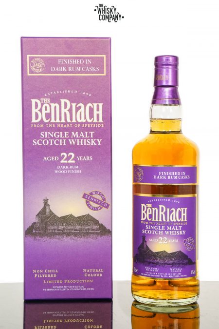 BenRiach Aged 22 Years Finished In Dark Rum Casks Single Malt Scotch Whisky (700ml)