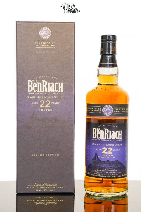 BenRiach Dunder Aged 22 Years Peated Dark Rum Finish (2nd Edition) Single Malt Scotch Whisky (700ml)