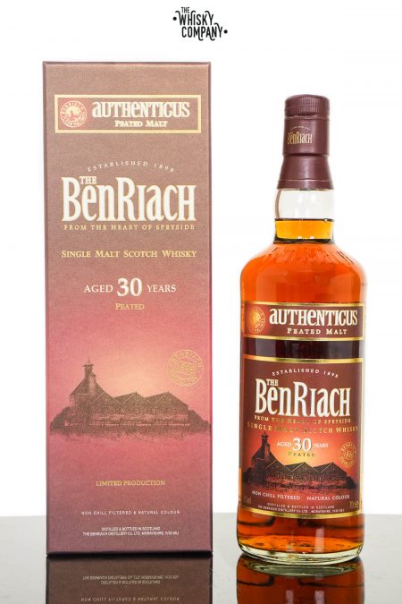 BenRiach Aged 30 Years Authenticus Peated Speyside Single Malt Scotch Whisky (700ml)