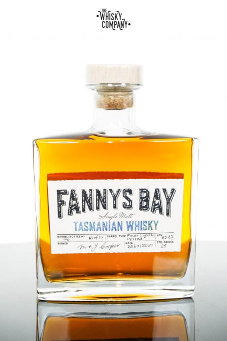 Fannys Bay Pinot Wine Cask Matured Lightly Peated Tasmanian Single Malt Whisky - Cask #100 (500ml)