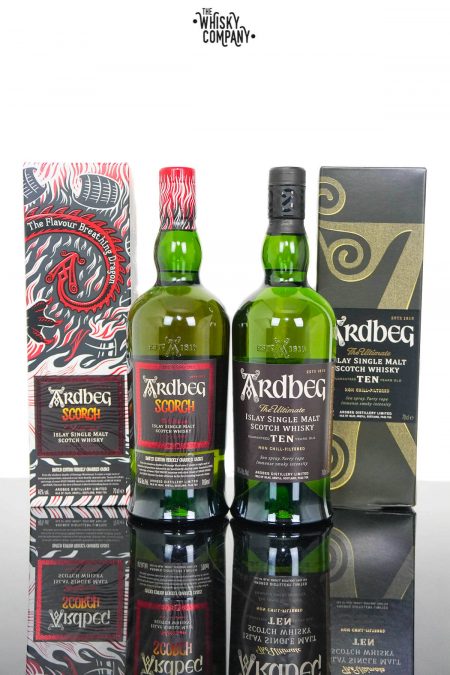 Ardbeg Scorch & Ardbeg Ten Islay Single Malt Scotch Whisky - Ardbeg Day Release 2021 (2 x 700ml)