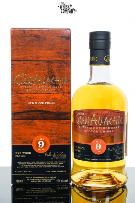 GlenAllachie Aged 9 Years Rye Wood Finish Single Malt Scotch Whisky (700ml)