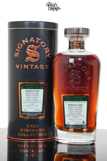 Benriach 2000 Aged 20 Years Speyside Single Malt Scotch Whisky - Signatory Vintage (700ml)