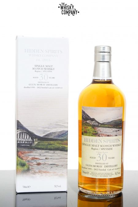 Glen Moray 1991 Aged 30 Years Speyside Single Malt Scotch Whisky – Hidden Spirits (700ml)