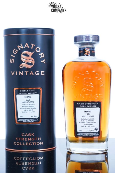 Ledaig 2005 Age 17 Years Cask Strength Single Malt Scotch Whisky - Signatory Vintage (700ml)